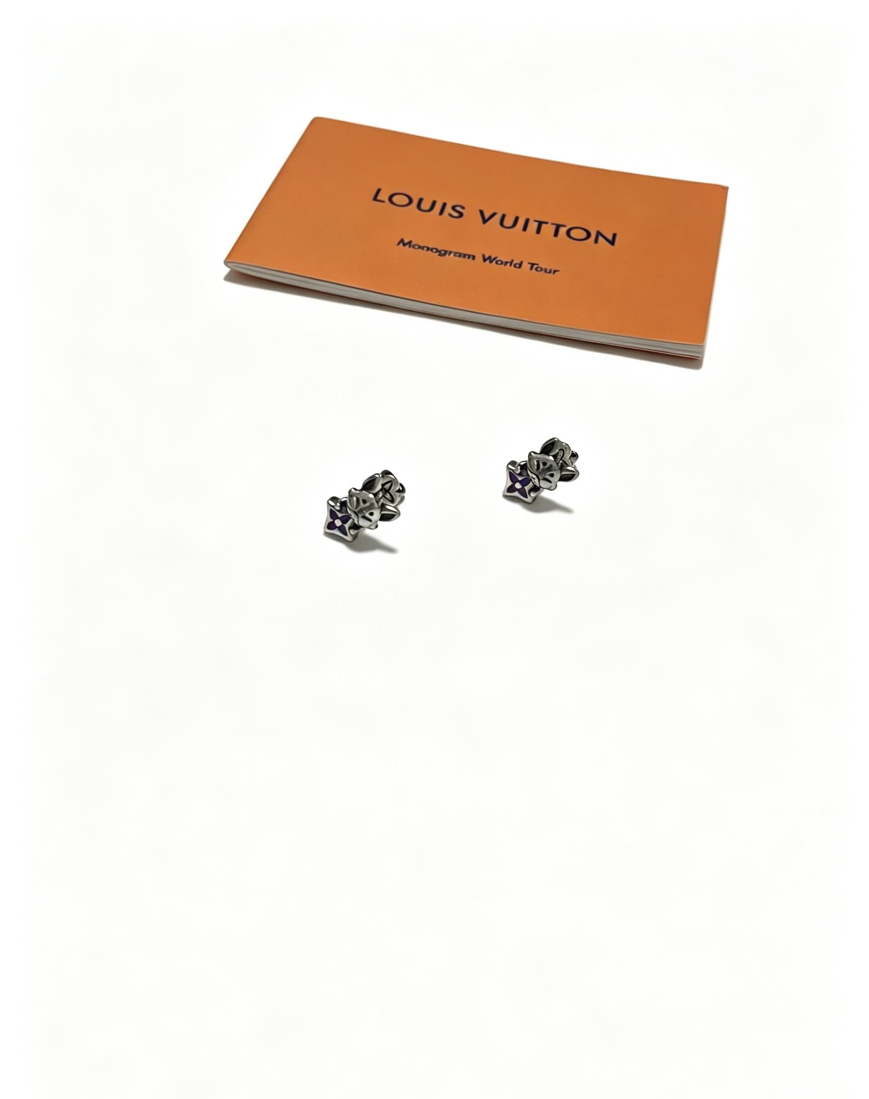 Louis Vuitton Silver Earrings with Monogram
